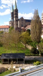 ... Blick von der Terrasse der Jugendherberge